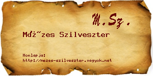 Mézes Szilveszter névjegykártya